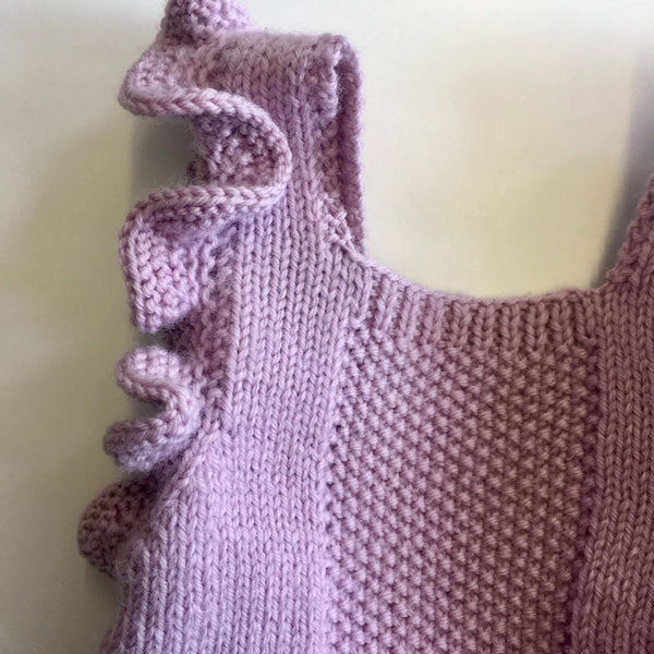 Ruffle Romper | NZ Wool | Hand Knitted in NZ